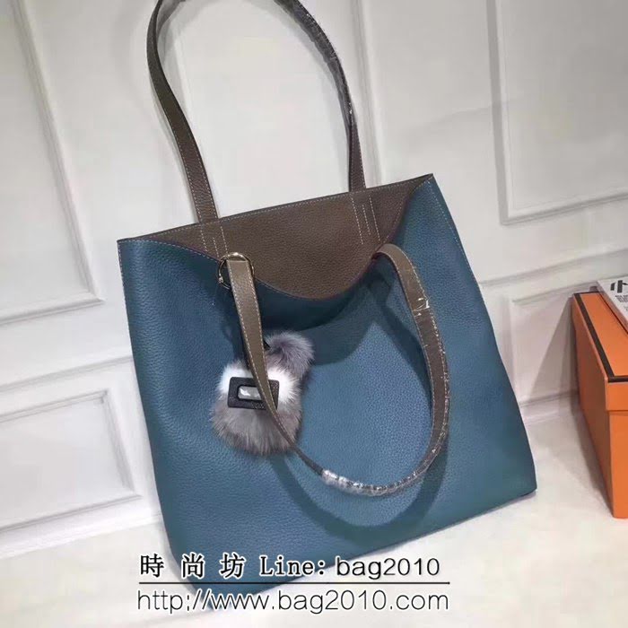 愛馬仕Hermes 原版牛皮 雙面購物袋 0AM1593